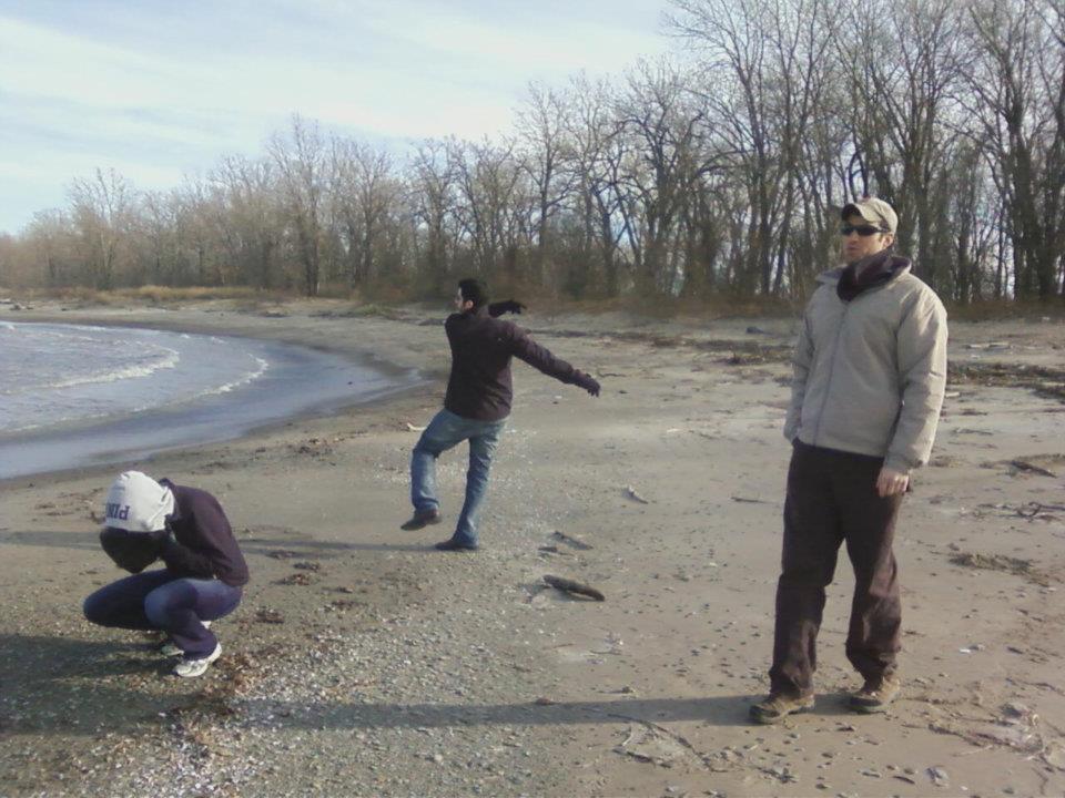 Myself, my husband, and my brother the day we spread Grandma's ashes - searching for beachglass, skipping stones, and saying goodbye.  This photo was taken by my cousin Julia.