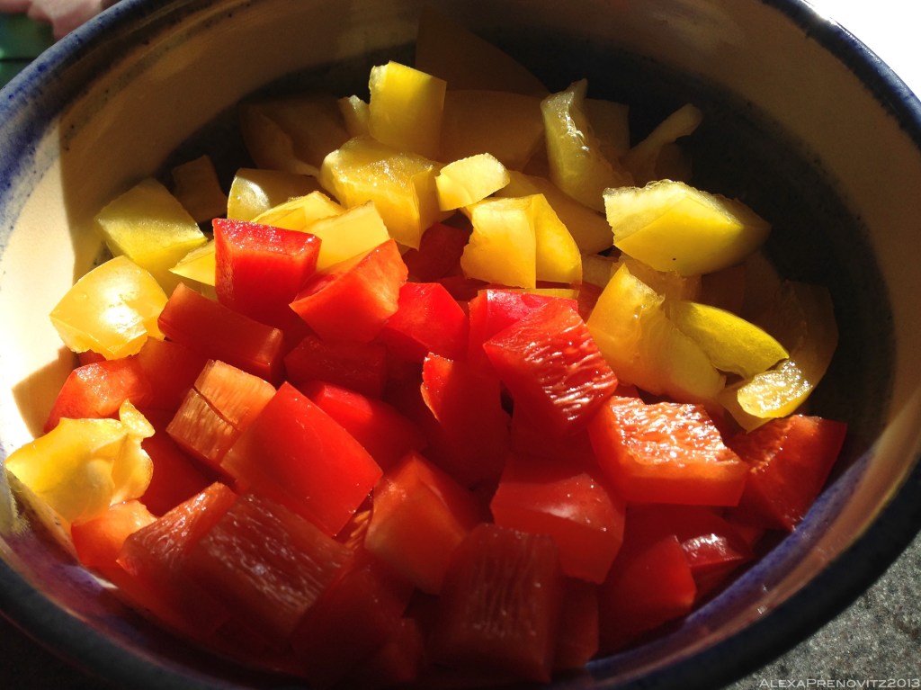 Red & yellow peppers